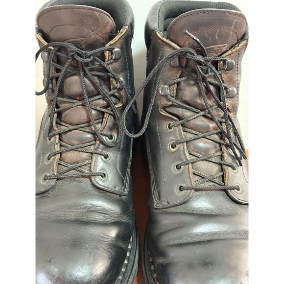 RED WING MENS WORK BLACK BOOTS LACE UP LEATHER SOFT TOE SIZE 13 D OIL RESISTANT - Picture 4 of 12